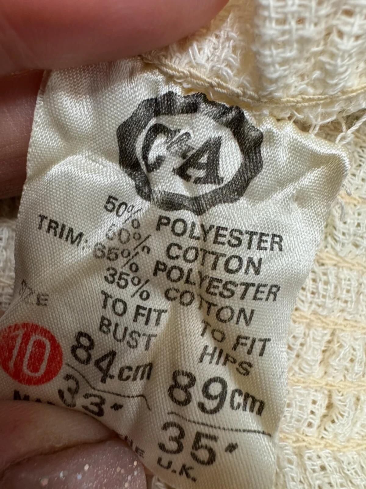 1970s Vintage C&A "Smocked" Prairie Dress - Size 8