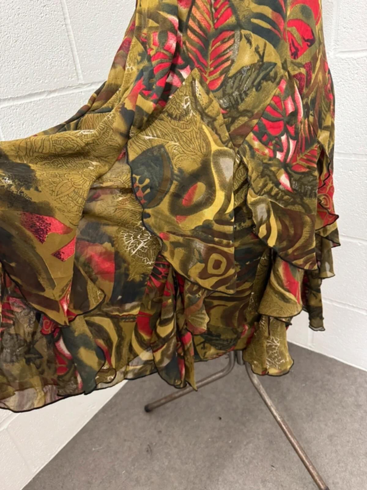 Y2K RB Collection New York Ruffle Hem Midi Dress | Size 14 (runs small)