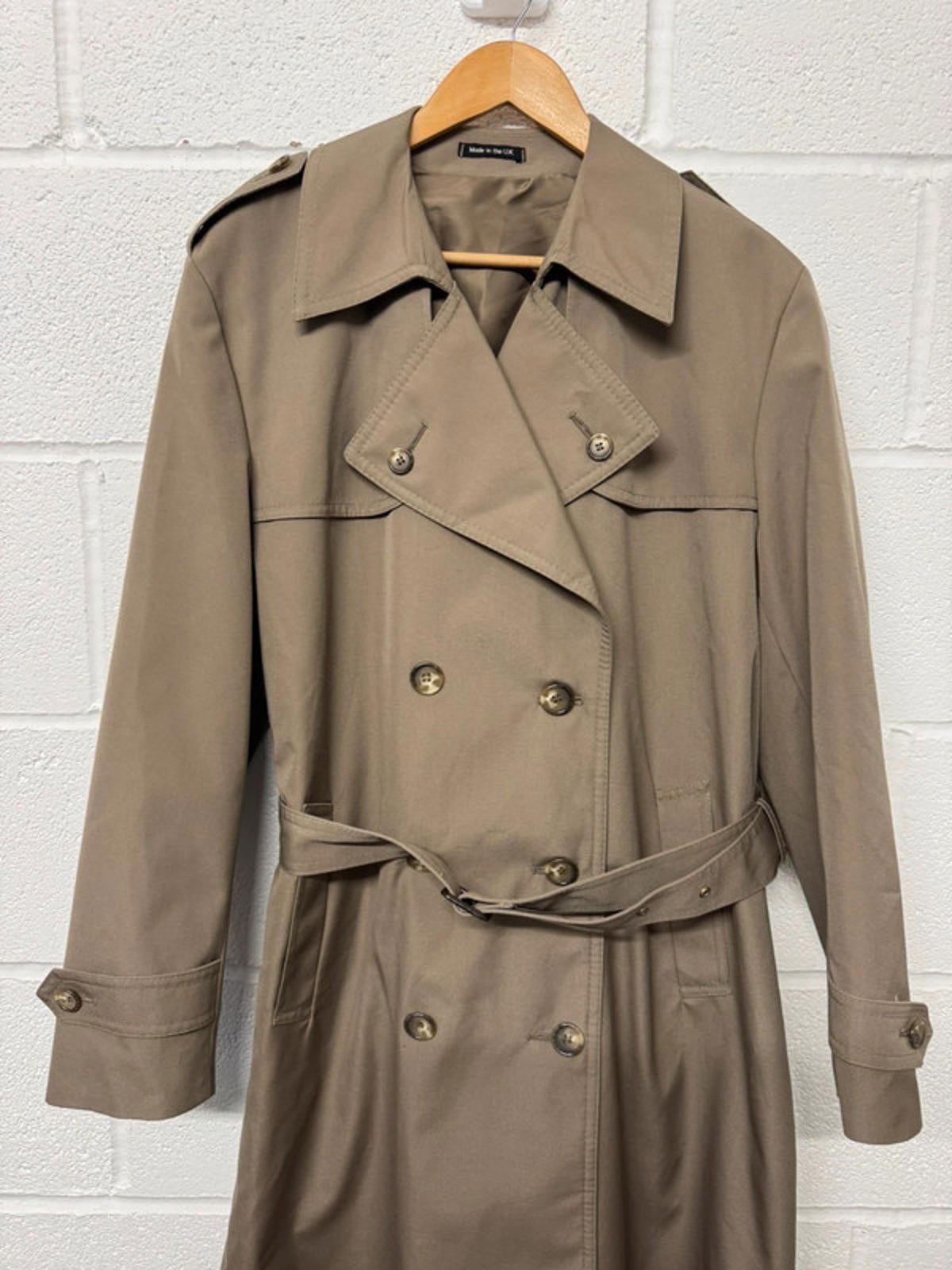 Vintage St Michael Trench Coat - Made in UK - Men’s 42” Chest - Beige Mac