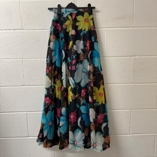 Vintage 1970s Clive Byrne Floral Maxi Skirt  – Size 10 (runs small)
